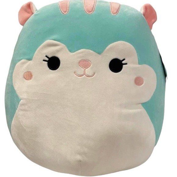 Squishmallow Serene Squirrel 16 Plush Jumbo Teal Blue White